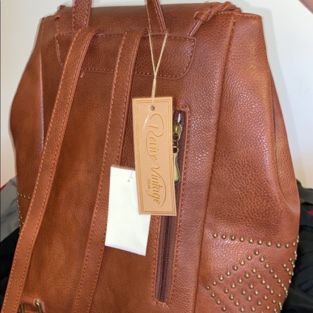 Leather backpack
